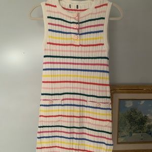 Chanel Rainbow Striped Mini Dress